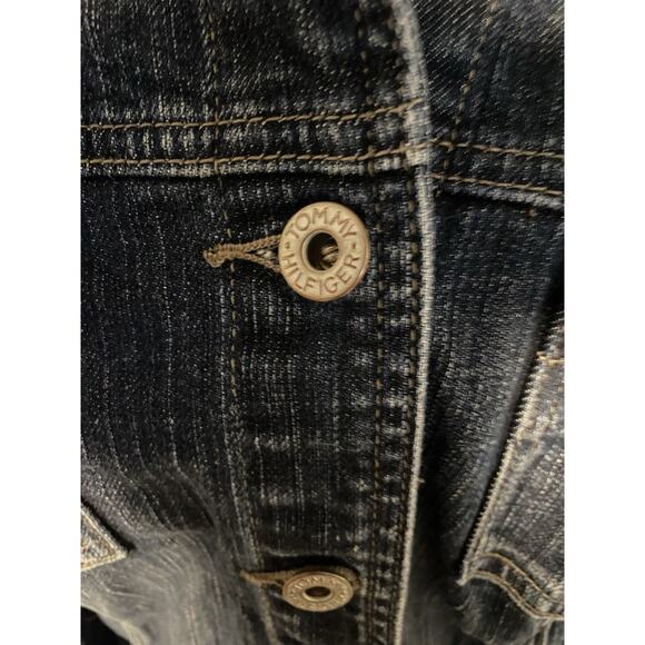 Tommy Hilfiger Jean Jacket Womens Large Western Cowgirl Festival Denim Jacket - Picture 7 of 16